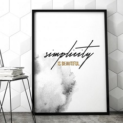 plakat simplicity is beautiful